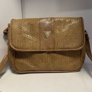 Vintage Tan Textured Gitano Crossbody Purse